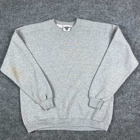 Lee Sweatshirt Mens XL Gray Crewneck Pullover Heavyweight Vintage 90s - Picture 1 of 8